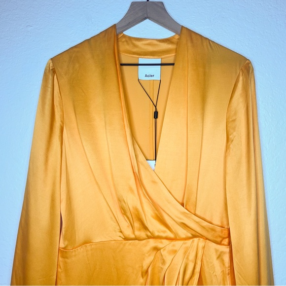 ACLER Martin Dress Pumpkin Orange Wrap Asymmetric size 8 NWT - Picture 12 of 12